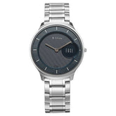 Titan Edge Murals Quartz Analog Men's Watch with Blue Dial and Stainless Steel Strap, 1843SM03
